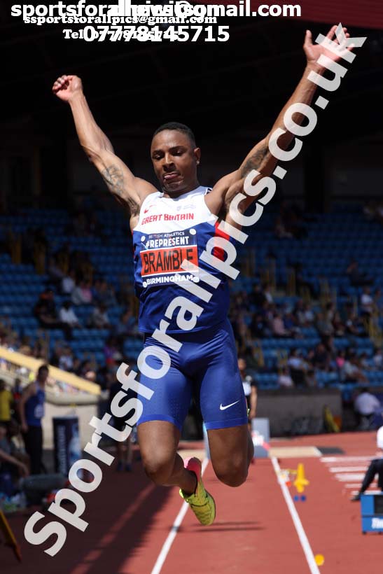 Mens long jump, World Championship Team Trials, Alexander Stadium, Birmingham
